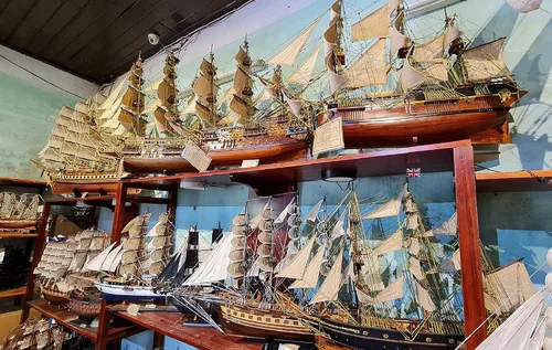 Miniatura 8 de vinacreations Atlantic Yacht modelo de madera de barco de 24 pulgadas, estanque, yate, velero, modelo de madera americana, barco, artesanía, hogar