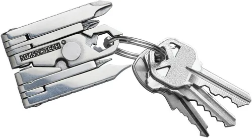 Miniatura 4 de SWISS+TECH ST53100 - Llavero de acero inoxidable 19 en 1, multiherramienta, acabado pulido (paquete individual)