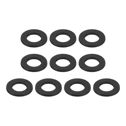 Miniatura 12 de Uxcell Arandela plana de acero al carbono para pernos M8, 10 piezas M8 x 16 x 1.5mm, aleación de acero negro oxidado de grado 8.8, sujetadores