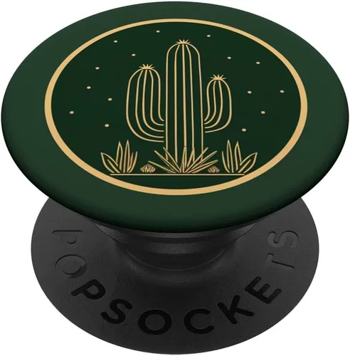 Desert Cactus Cactus Aloe Minimalista Diseño Estético Moderno PopSockets Estándar PopGrip
