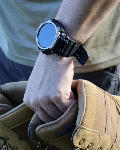 Miniatura 3 de ALPHAGEAR Delta Pro Smartwatch para hombre, reloj inteligente militar táctico, resistente al agua y al polvo, batería de 21 días, funciona de -10F a
