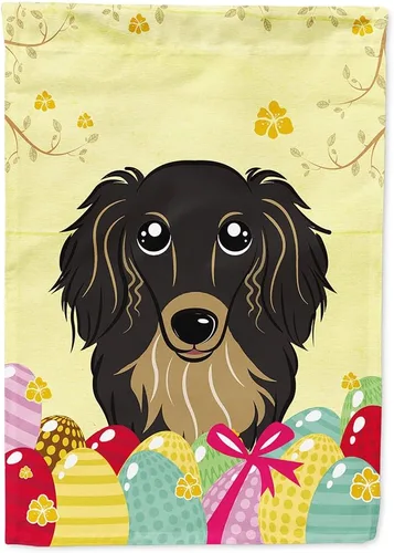 Miniatura 75 de Caroline's Treasures BB1920CHF - Bandera de caza de huevos de Pascua con diseño de bulldog francés, para casa, gran porche, para colgar en la pared