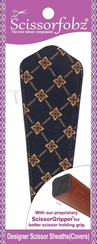 Miniatura 87 de Fundas protectoras para tijeras de diseñador, 4 unidades, tamaño surtido, diseño floral victoriano azul #4-304 Jardín floral victoriano azul