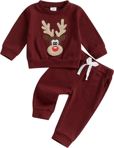 Miniatura 71 de Conjunto de camisa larga y divertida para bebé niño y niña, ropa de primera Navidad, 6, 12, 18, 24 meses, 2T