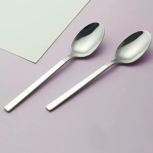 Miniatura 4 de Morcte Cuchara de cena de acero inoxidable de 12 piezas, cuchara de cubiertos de 7.8 pulgadas