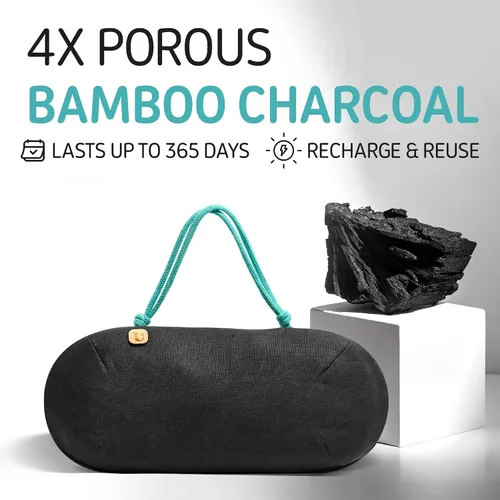 Miniatura 4 de PURGGO Ambientador para automóvil, dura más de 365 días, sin productos químicos, 100% carbón de bambú activado, sin desodorizante, eliminador