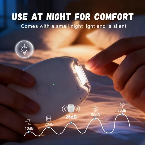 Miniatura 7 de Cortaúñas eléctrico automático, amoladora de uñas automática universal, molinillo de uñas, molinillo de uñas para uñas gruesas, con luz LED y 3
