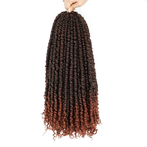 Miniatura 35 de Pelo de ganchillo Passion Twist de 10 pulgadas, 8 paquetes, cabello Passion Twist pre-trenzado, cabello de ganchillo Passion Twist para mujeres 1b
