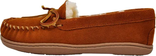 Miniatura 7 de Minnetonka Moc de suela dura de oveja para mujer, Tan dorado