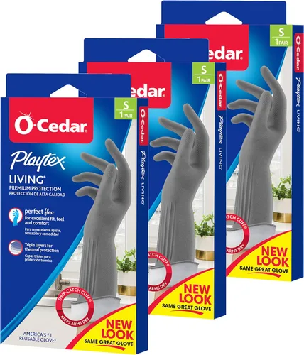 Miniatura 16 de Guantes de limpieza de goma reutilizables Playtex Living (Medianos, 12 pares), guantes reutilizables para el hogar con protección premium