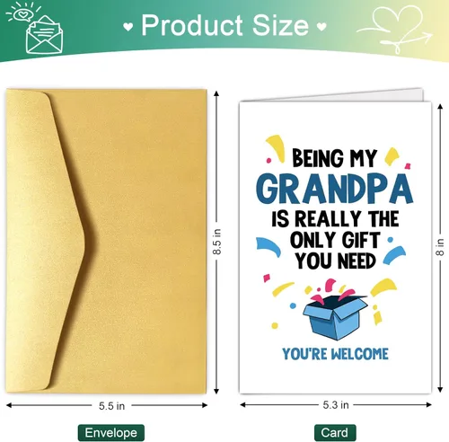 Miniatura 2 de Chenive Tarjeta del día del padre para marido de esposa, romántica tarjeta feliz del día del padre para él, cuánto amas a nuestra familia y cuida