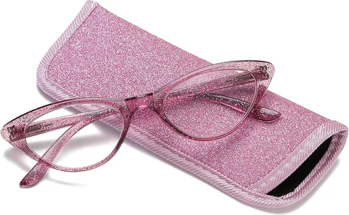 Miniatura 5 de Paquete de 4 lentes de lectura para mujer, diseño de ojo de gato, bisagras de resorte, lentes de moda para mujer