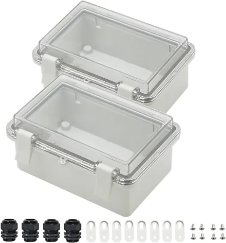 Miniatura 19 de Zulkit Caja de conexiones ABS de plástico a prueba de polvo e impermeable IP65 Cajas eléctricas universales con carcasa de proyecto para exteriores