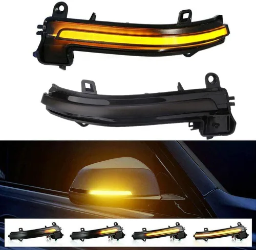Luces LED dinámicas secuenciales de giro para BMW F30 F32 F36 F22 X1 i3 BMW 1/2/3/4 Series ahumado secuencial marcador lateral intermitente lámpara