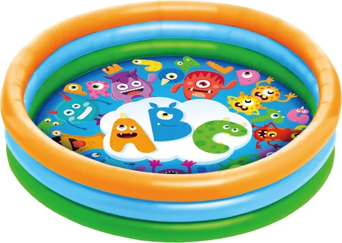 Miniatura 10 de Piscina inflable de 3 anillos – Flotadores de piscina para niños de 51 pulgadas con diseño de acuario – Piscina redonda para niños de 3 anillos