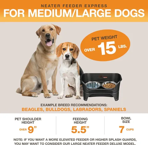 Miniatura 5 de Neater Feeder Express Cuencos para perros a prueba de desorden, elevados para razas de tamaño mediano a grande, cuenco de comida para perros sin