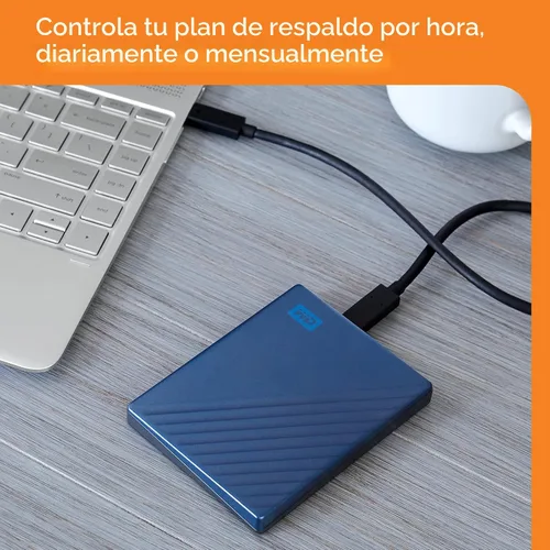 Miniatura 3 de WD 5TB My Passport Ultra, Azul, Disco duro externo portátil, software de respaldo con defensa contra ransomware y protección con contraseña, USB-C