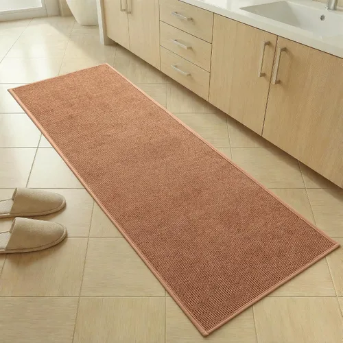 Miniatura 67 de YIHOUSE Juego de 2 tapetes de baño, color beige, ultrafino, absorbente, antideslizante, para baño, lavable, ducha, lavabo, lavandería
