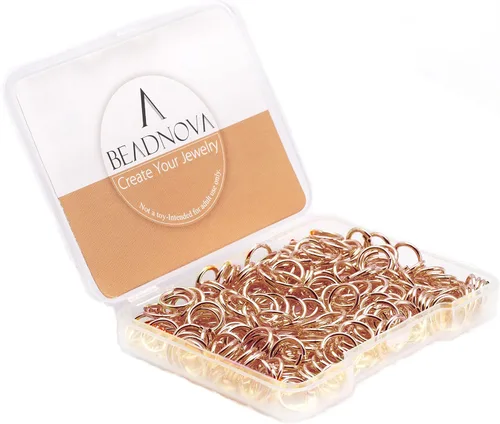 Miniatura 9 de BEADNOVA Anillos de salto negros de 0.157 in para hacer joyas, anillos abiertos para llaveros y reparación de collares (300 unidades)