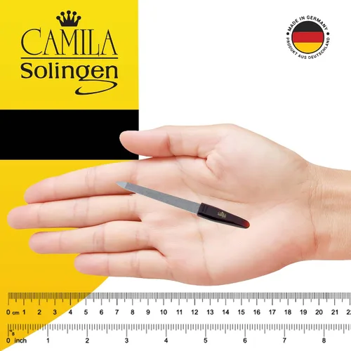 Miniatura 4 de CS16 Lima de uñas de metal zafiro para uñas naturales de uñas y pies, 3.5 pulgadas, doble cara gruesa y fina para manicura y pedicura