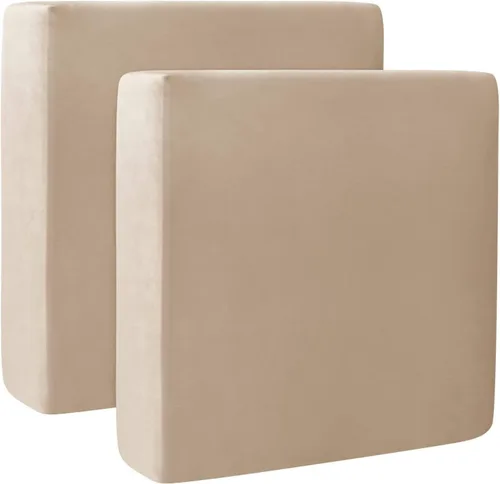 Miniatura 32 de Fundas de cojín de terciopelo para sofá, funda elástica para cojín de sofá suave, protector de muebles extraíble y lavable para sala de estar, Negro