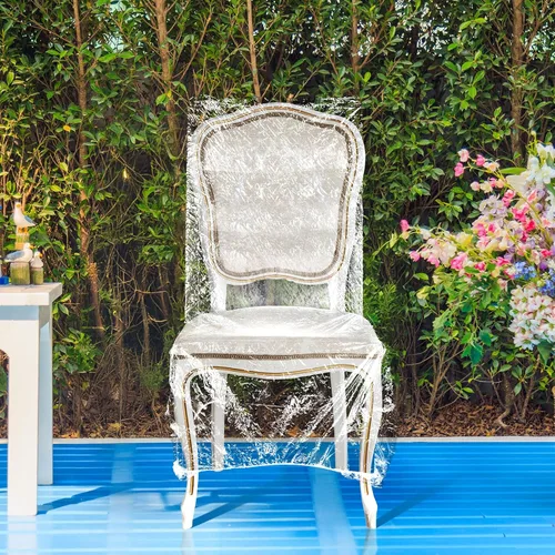 Miniatura 5 de Remagr 4 fundas de plástico para sillas de comedor, protectores transparentes e impermeables, para asientos de 21 x 20 pulgadas