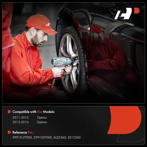 Miniatura 2 de A-Premium Sensor de velocidad de rueda ABS trasero izquierdo compatible con Kia Optima 2011 2012 [con] 2013 2014 2015 2016 [sin] control de freno