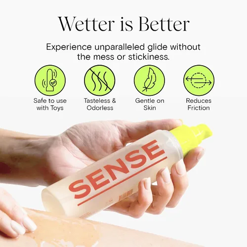 Miniatura 3 de Sense Lubricante a base de agua, lubricante suave y sedoso para hombres y mujeres, lubricante a base de agua de larga duración, insípido e inodoro