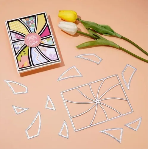 Miniatura 4 de Troqueles de corte para hacer tarjetas de papel, marco de fondo de Navidad 3D, plantillas de metal, herramientas de álbumes de recortes, plantilla