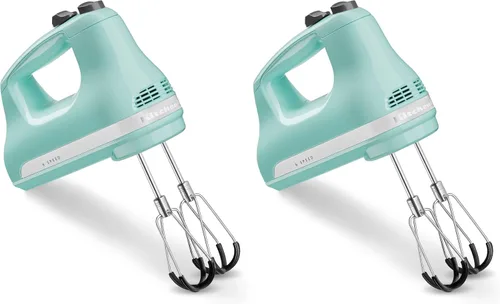 Miniatura 10 de KitchenAid KHM6118 - Batidora de mano de 6 velocidades con batidores de borde flexible Azul hielo