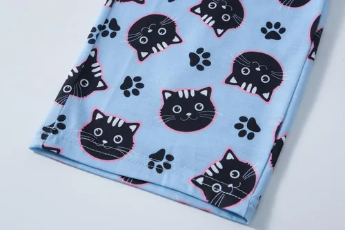 Miniatura 7 de Vopmocld Conjuntos de pijama de algodón de manga larga para niñas jóvenes, ropa de dormir y camisas