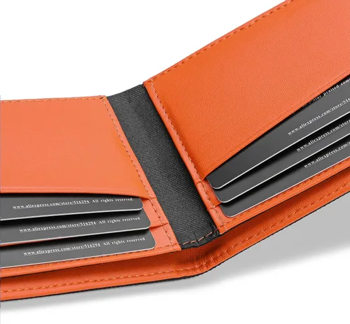 Miniatura 5 de Lanyani Cartera Minimalista de Tela con Doble Pliegue y Bloqueo RFID