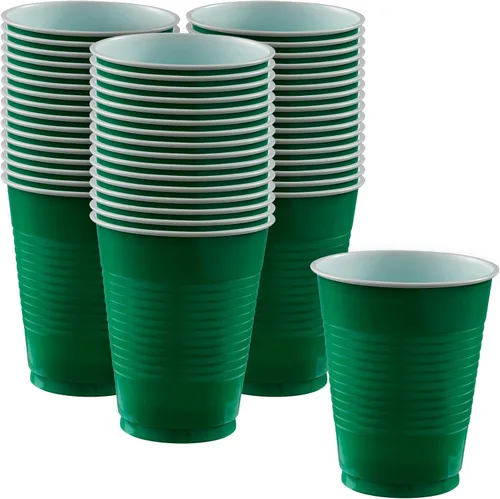 Miniatura 5 de Amscan Vasos de plástico color rojo manzana prémium (18 onzas), 50 unidades, apilables, resistentes y ecológicos, color vibrante y máxima durabilidad