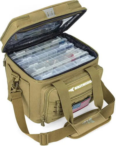 Miniatura 9 de KastKing - Bolsas para aparejos de pesca - Bolsas de pesca para agua salada y agua dulce - Resistente al agua, correa de hombro acolchada