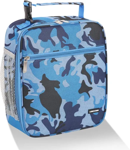 Miniatura 14 de Lovoeo Lonchera Bolsa de almuerzo para hombres mujeres Lonchera aislada Bolsas de almuerzo para Trabajo Picnic Viajes (azul bebé)