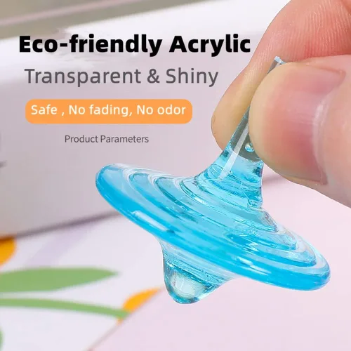 Miniatura 4 de Juguetes giratorios de acrílico para niños, coloridos y duraderos con cristales brillantes para niños y niñas, juego en familia, fiesta, escuela