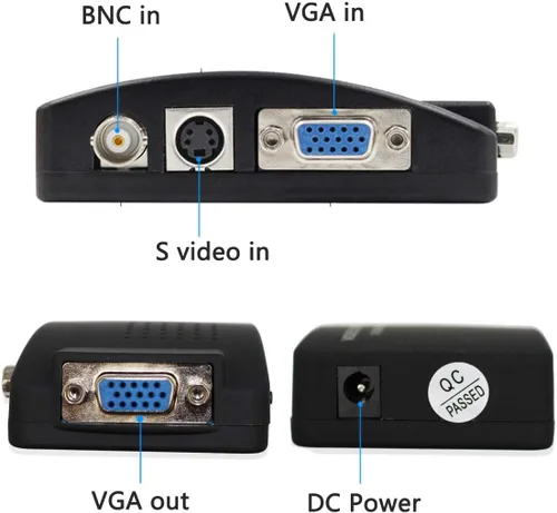 Miniatura 3 de Wiistar BNC a VGA Convertidor de Video Adaptador Compuesto S-Video PC Entrada a VGA Monitor Salida para DVR DVD PC TV Monitor