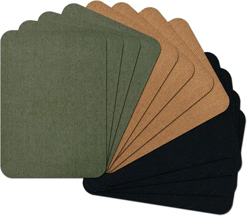 Miniatura 20 de 15 piezas de parches de tela de calidad premium para planchar por dentro y por fuera, adhesivo más fuerte, algodón, rojo, verde, azul, marrón