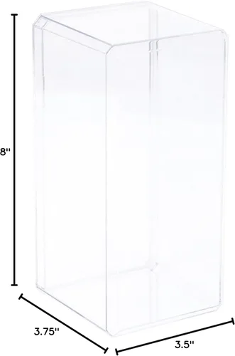 Miniatura 4 de Pioneer Plastics 084C - Estuche de plástico transparente con borde biselado, 3.5 pulgadas de ancho x 3.75 pulgadas de profundidad x 8 pulgadas