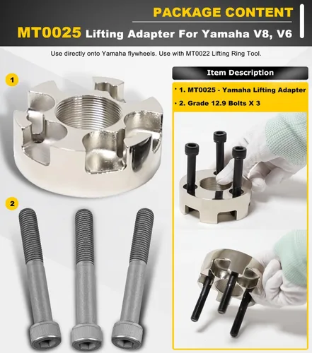 Miniatura 5 de Adaptador de elevación, compatible con Yamaha 5.3 V8, 4.2 V6, F200B, F115B, F425, MT0025, MT0022 y Non-Verado Mercury (1.5" x16)