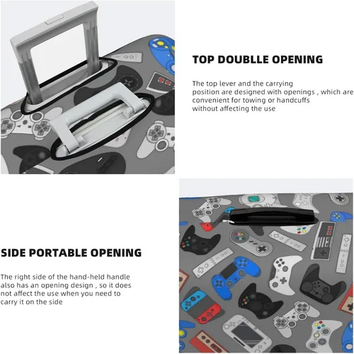 Miniatura 5 de Futterya Funda para equipaje de viaje, protector de maleta marina con estrellas de mar de verano, fundas de equipaje lavables, driver de videojuegos