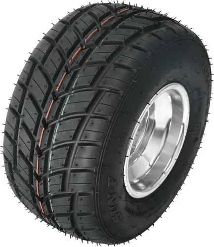 Miniatura 4 de Paquete de 4 neumáticos y llantas Go Kart de 5 pulgadas 10x4.50-5 y 11x7.10-5 neumáticos de 3 pernos Go Kart ruedas delanteras y traseras