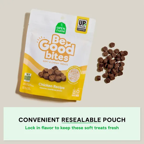 Miniatura 5 de Open Farm, Be Good Bites, golosinas suaves para entrenamiento de perros, pequeñas y masticables, hechas con ingredientes de origen ético
