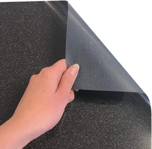 Miniatura 3 de Siser Rollo HTV con purpurina de 11.8 x 5 pies, vinilo de transferencia de calor para planchar (negro)