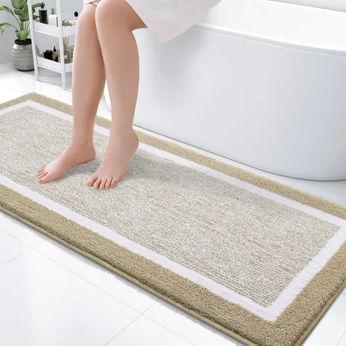 Miniatura 26 de OLANLY Alfombras de baño 24x16, tapete de baño de microfibra extra suave y absorbente, antideslizante, lavable a máquina, alfombra de baño esponjosa