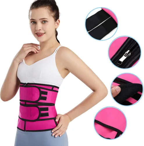 Miniatura 2 de Entrenador de cintura para mujeres y hombres, moldeador de cuerpo ajustable, reductor de cintura con doble banda para el vientre