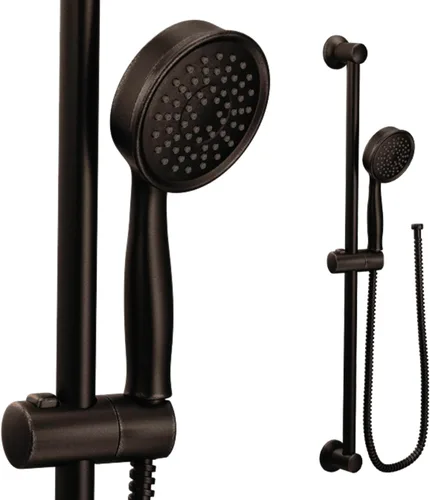 Moen Eco-Performance - Cabezal de ducha de mano desmontable de bronce aceitado con manguera de 69 pulgadas de largo con barra deslizante de 24 Oil
