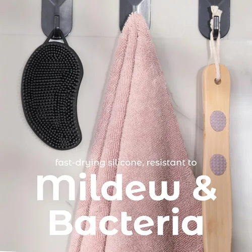 Miniatura 7 de MainBasics - Limpiador corporal de silicona, limpiador de ducha de doble cara con nodos de masaje, alternativa de esponja de silicona para limpieza
