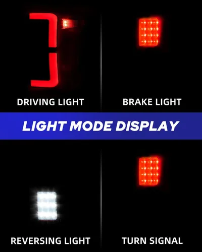 Miniatura 2 de AUTOONE Conjunto de luces traseras LED, carcasa negra, lente ahumada, reemplazo de lámparas traseras para Ford F150 F-150, lado del conductor