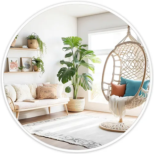 Miniatura 10 de Fabuday Espejo circular negro para pared de 20 pulgadas, espejos redondos para baño, entrada, sala de estar, pasillo, decoración de dormitorio